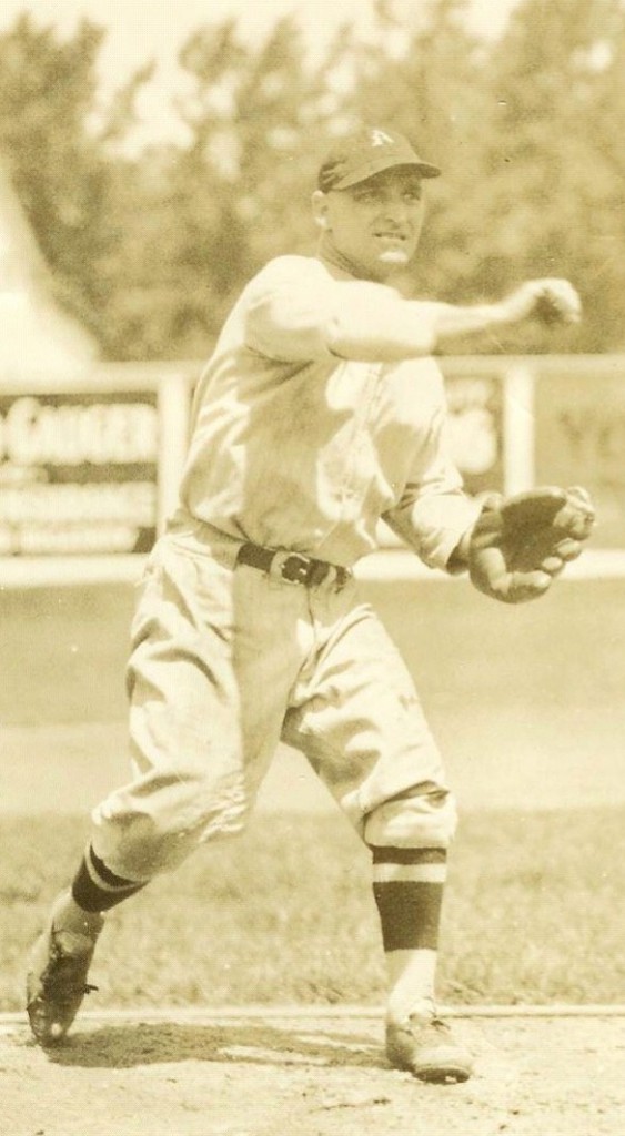 Hans "Hands" Scoville in his playing days with the Albany Senators